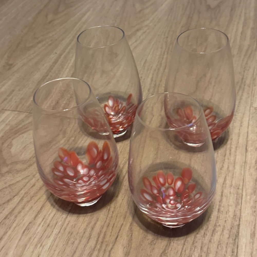 IKEA Stemless Wine Glasses Set Of 4 Retired Style Komedi Johanna Jelinek Holiday